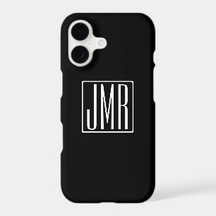 3 Initials Monogram   Black & White (or diy colour