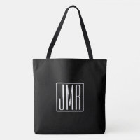 3 Initials Monogram | Black & White (or diy colour