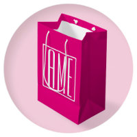 3 Initials Monogram | White On Hot Pink