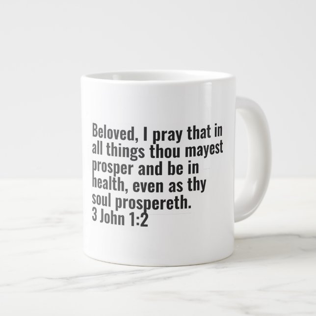 3 John 1:2  - Jumbo Mug (Front Right)