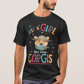 3 Just A Girl Who Loves Corgi T-Shirt