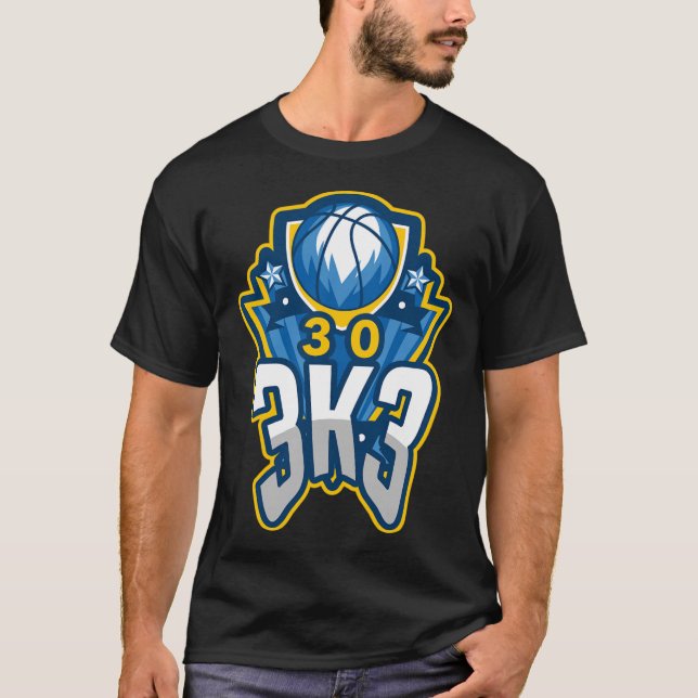 3 K 3 Point Basketball Record 3000 Three Pointers  T-Shirt (Front)
