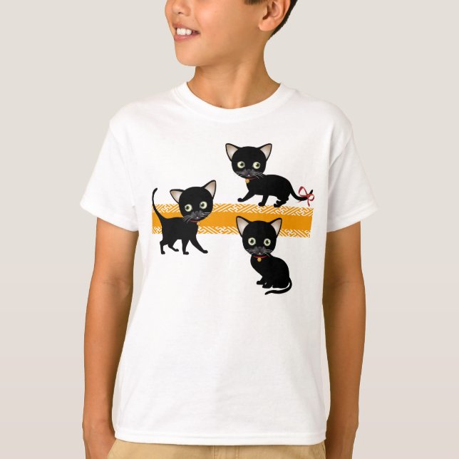 3 Kitties Kid's T Shirts (Front)