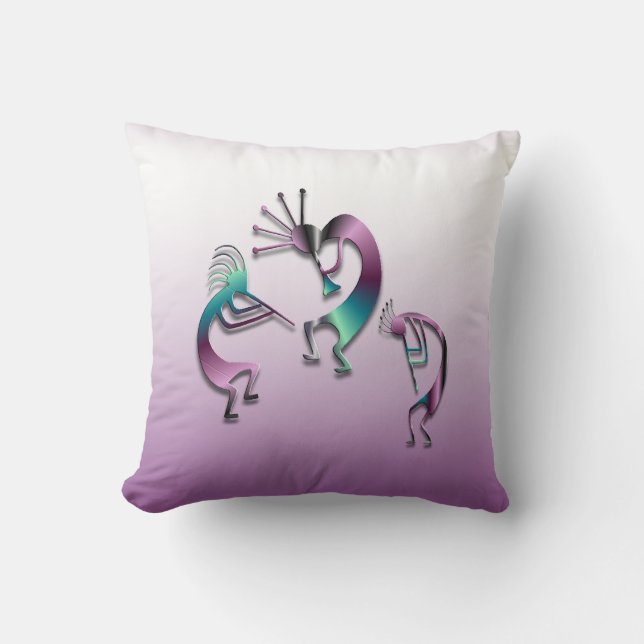 3 Kokopelli 107 Throw Pillow (Front)