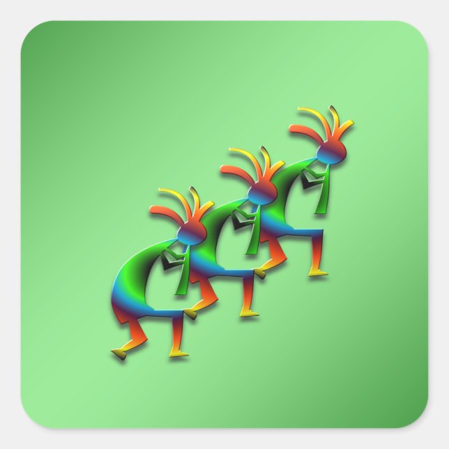 3 Kokopelli #29 Square Sticker (Front)