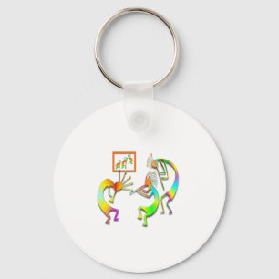3 Kokopelli #67 Keychain
