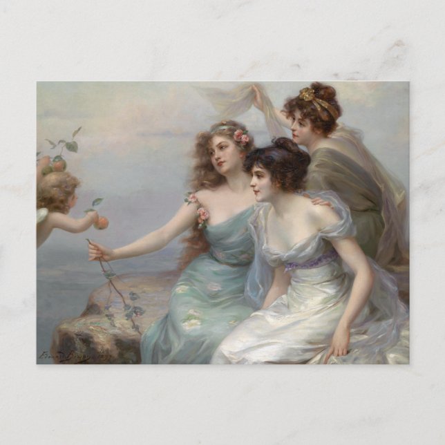 3 Ladies and Angel Postcard (Front)