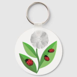 3 Ladybugs Keychain