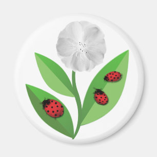 3 Ladybugs Magnet