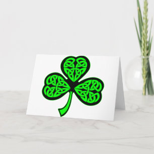 3 Leaf Celtic Shamrock Card
