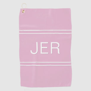 3 Letter Initials Monogrammed Pink Golfer's Best Golf Towel