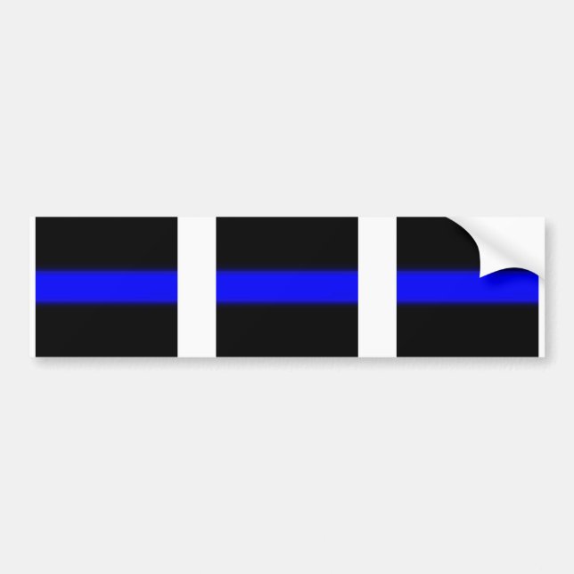 3 ligne bleue autocollant de fenêtre (Devant)