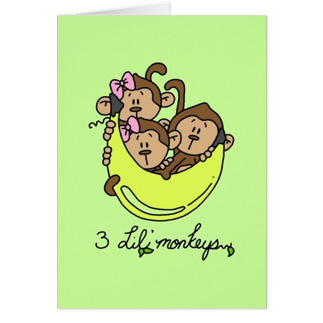 3 Li'l Monkeys Tshirts and Gifts (Front)