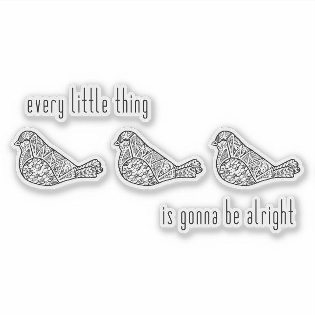3 Little Birds Sticker (Front)