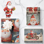 3 Little Boys Add Names Santa Claus Christmas Wrapping Paper Sheet<br><div class="desc">3 Little Boys Add Names Santa Claus Christmas Wrapping Paper Sheets</div>