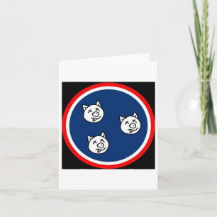 3 Little Tn Pigs Funny Bbq  Card