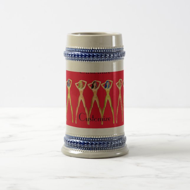 3 long-legged Ladies Standing Thunder_Cove Beer Stein (Center)