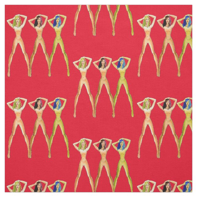 3 long-legged Ladies Standing Thunder_Cove Fabric (Swatch)