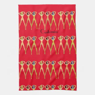 3 long-legged Ladies Standing Thunder_Cove Kitchen Towel