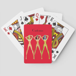 3 long-legged Ladies Standing Thunder_Cove Playing Cards