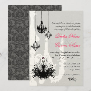 3 lustres noirs Faire-part de mariage d'accentuati