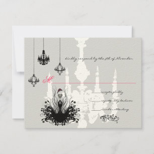 3 Lustres noirs Mode Diva Mariage RSVP