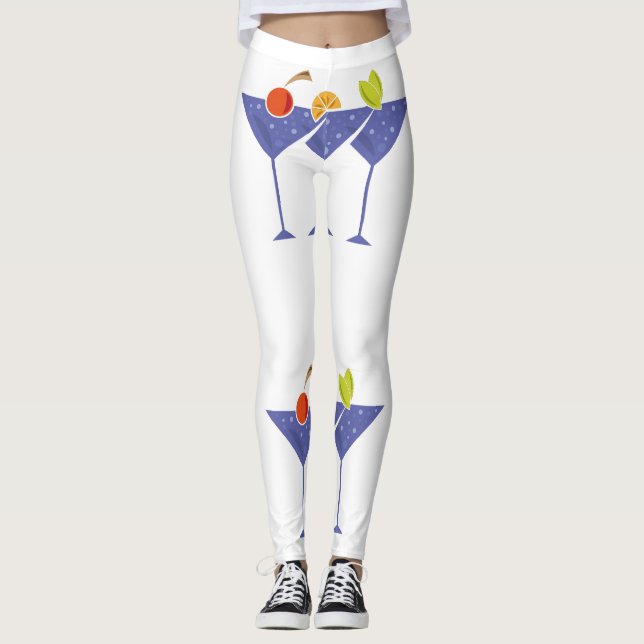 3 Martini Cocktails Thunder_Cove Leggings (Front)
