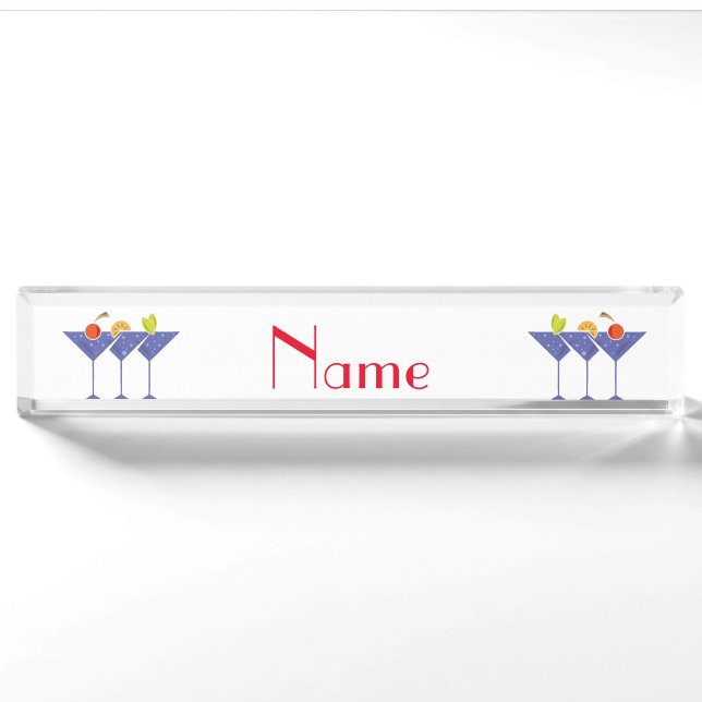 3 Martini Cocktails Thunder_Cove  Nameplate (Front)