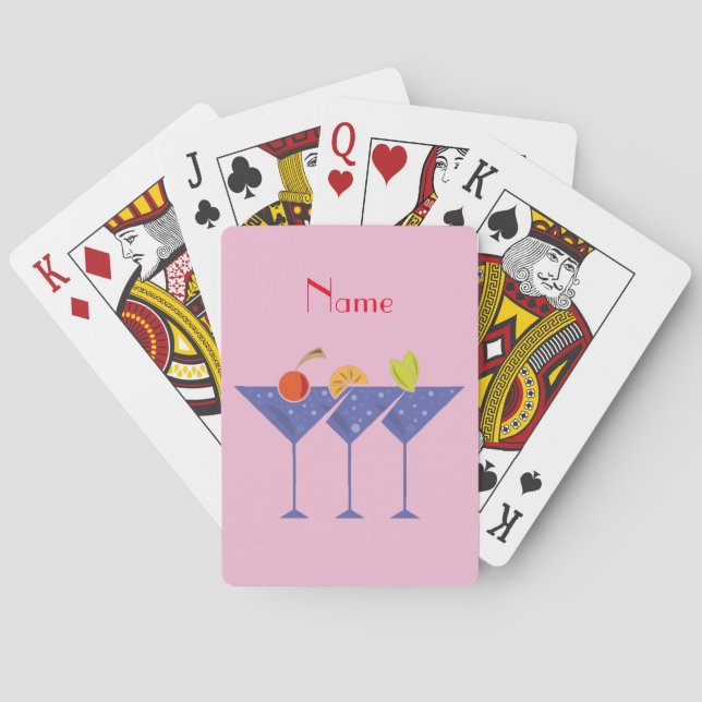 3 Martini Cocktails Thunder_Cove  Playing Cards (Back)