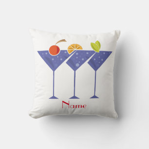 3 Martini Cocktails Thunder_Cove  Throw Pillow