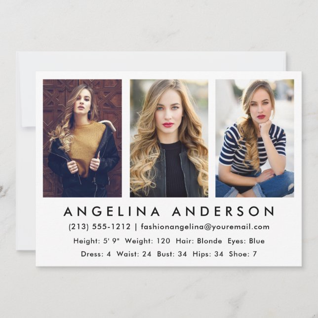 3 Modèle photo Actor Carte Comp Wht (Devant)