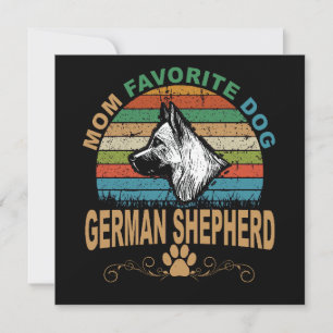 3 Mom Favourite Dog German Shepherd Invitation