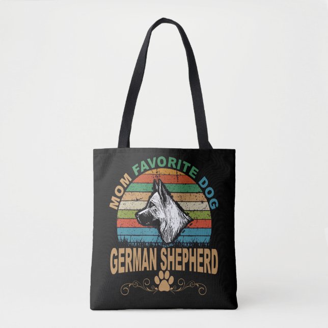 3 Mom Favourite Dog German Shepherd Tote Bag (Front)