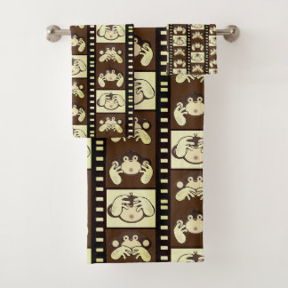 3 Monkeys Bath Towel Set