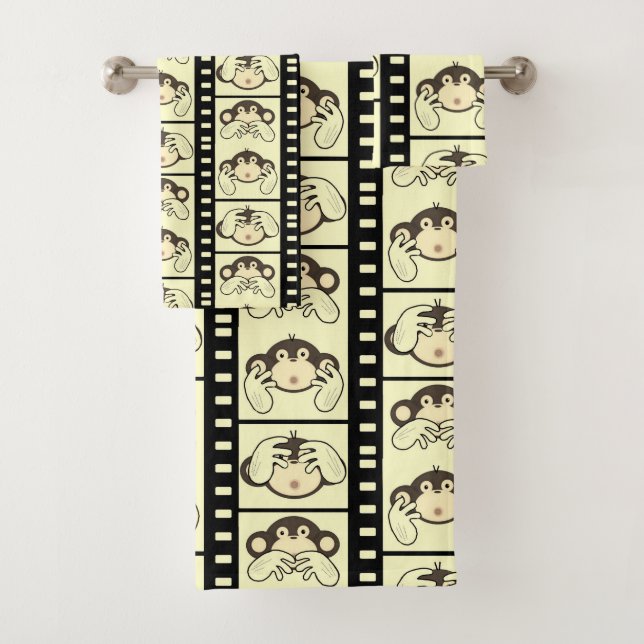 3 Monkeys Bath Towel Set (Insitu)