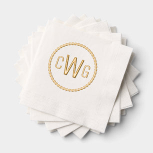 3 Monogramme de lettre initiale #1 Cadre rond en c