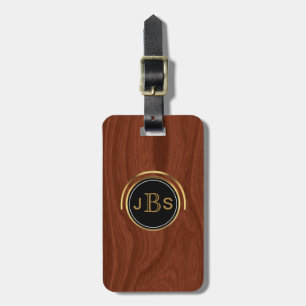3 Monogrammed Initials   Executive Upscale Luxury Luggage Tag