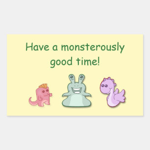 3 Monsters Personalized Monsterously Good Time Sticker