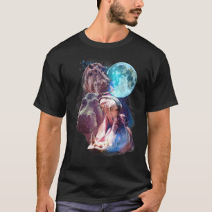 3 Moon Hippo Funny Hippopotamus Graphic Animal Lov T-Shirt