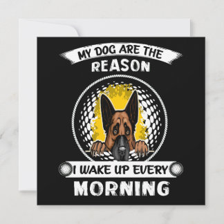 3 My Dogs Are The Reason I Wake Up Every Morning Invitation