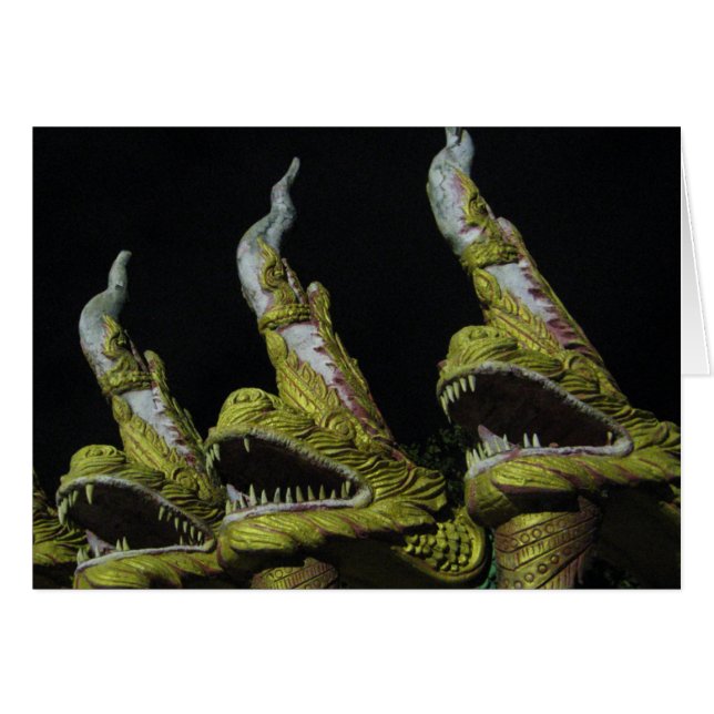 3 Nagas at Night Card (Front Horizontal)