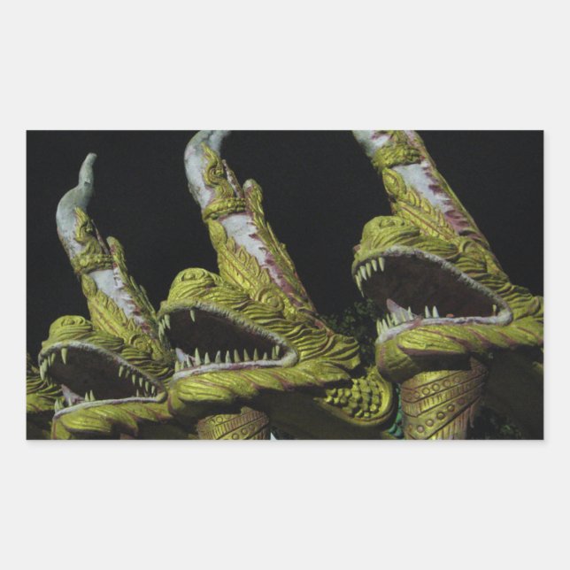 3 Nagas at Night Sticker (Front)