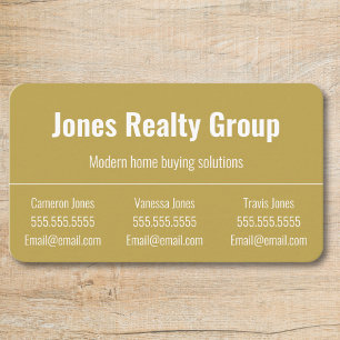3 Names QR Code Logo   Minimalist Business Card 