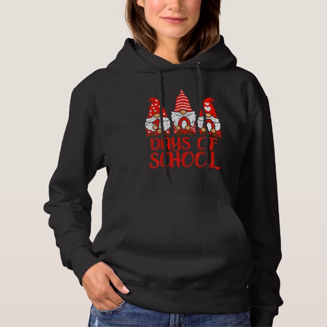 3 Nordic Gnomes 100 Days Of School 100th Day Teach Hoodie (Front)
