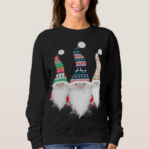 3 Nordic Gnomes Swedish Nisse Tomte Christmas Paja Sweatshirt