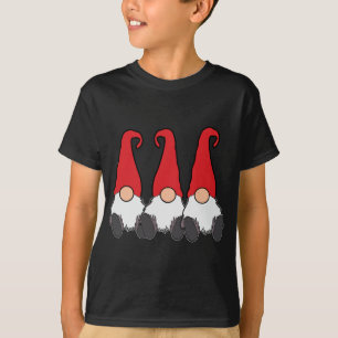 3 Nordic Gnomes Winter Tomte Nisse Red Hats Cute C T-Shirt