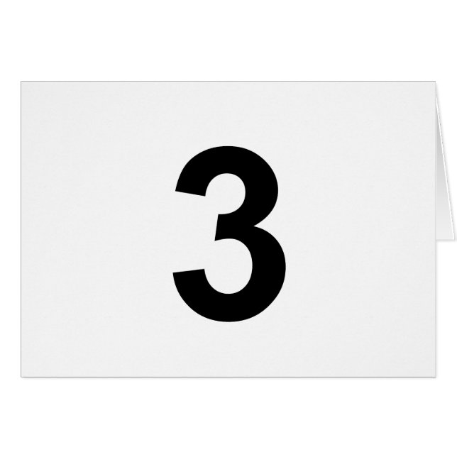 3 - number three (Front Horizontal)