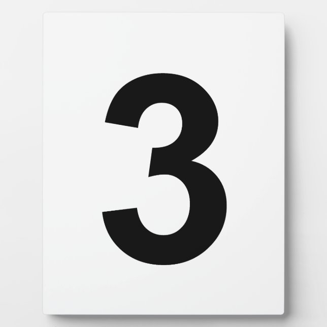 3 - number three plaque (Front)