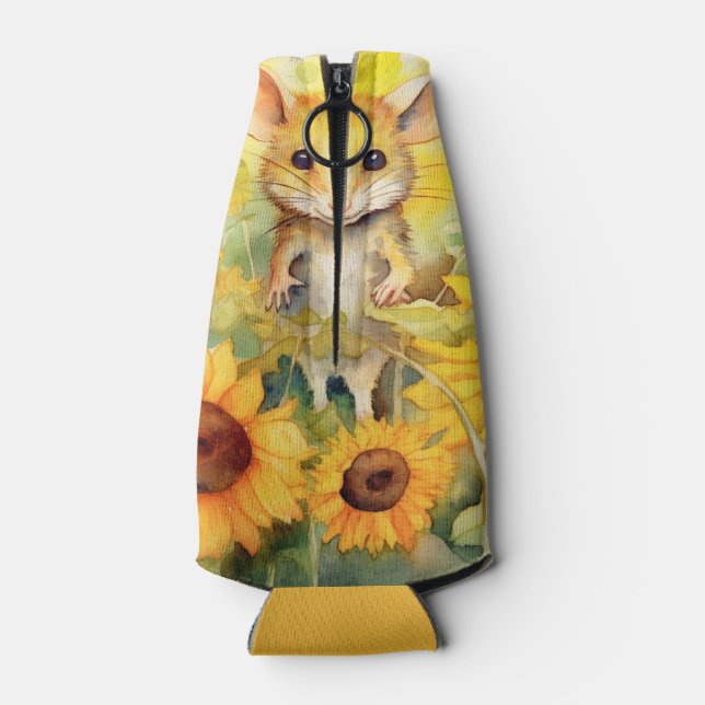 3 of 17 Sunflower Garden Miceville Bottle Cooler (Back)