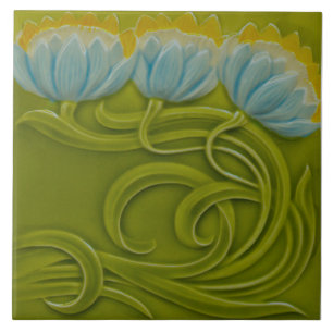 #3 of 3 Repro German Art Nouveau Jugendstil Tile